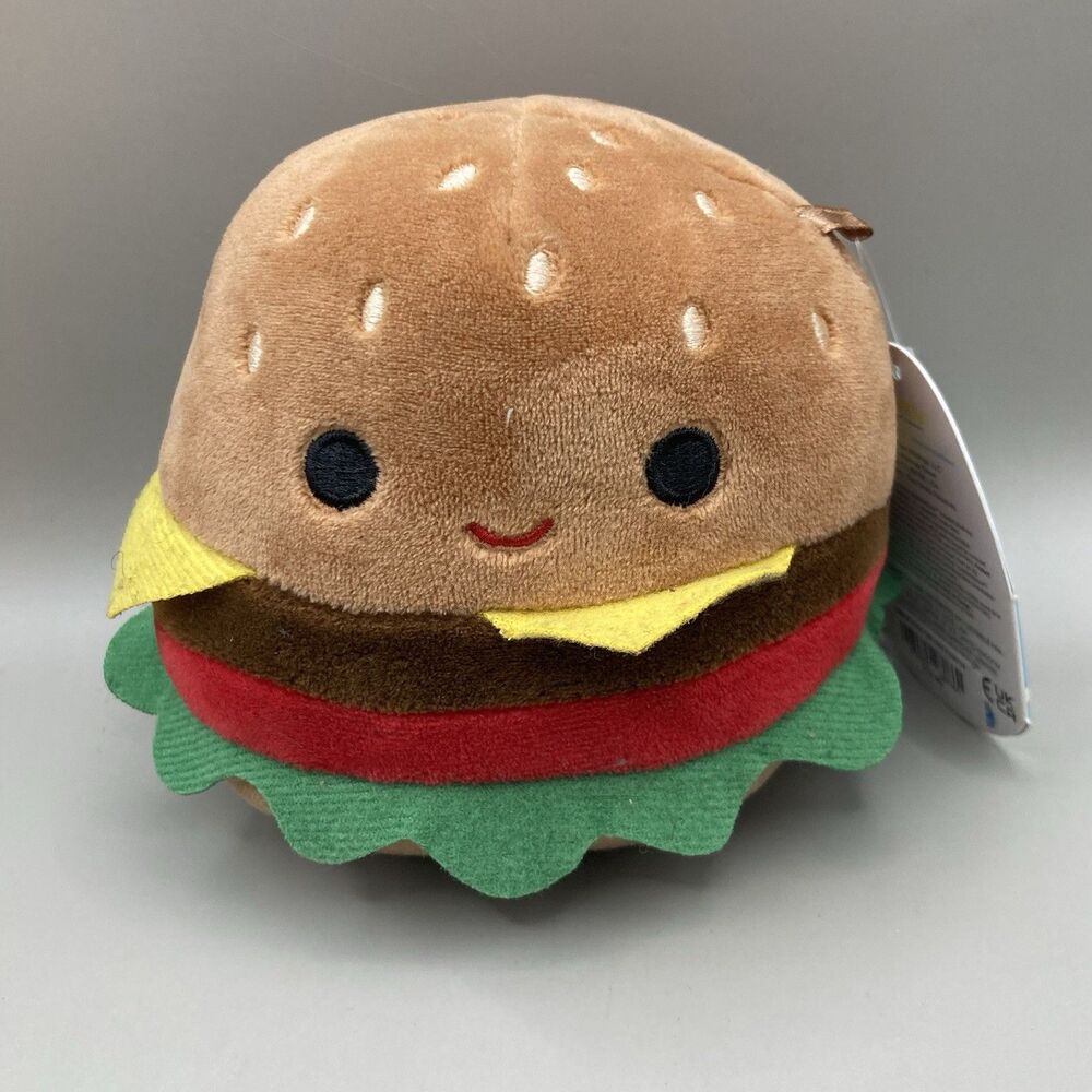 Squishmallows Hamburger Cheeseburger Plush Toy Small 5 Inch Jazwares Kelly Toy